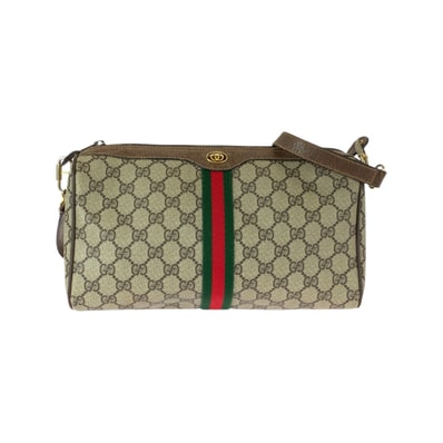 GUCCI グッチ シェリーライン オールドグッチ ベージュ ブラウン GGスプリームキャンバス ショルダーバッグ ポシェット 600009 【中古】