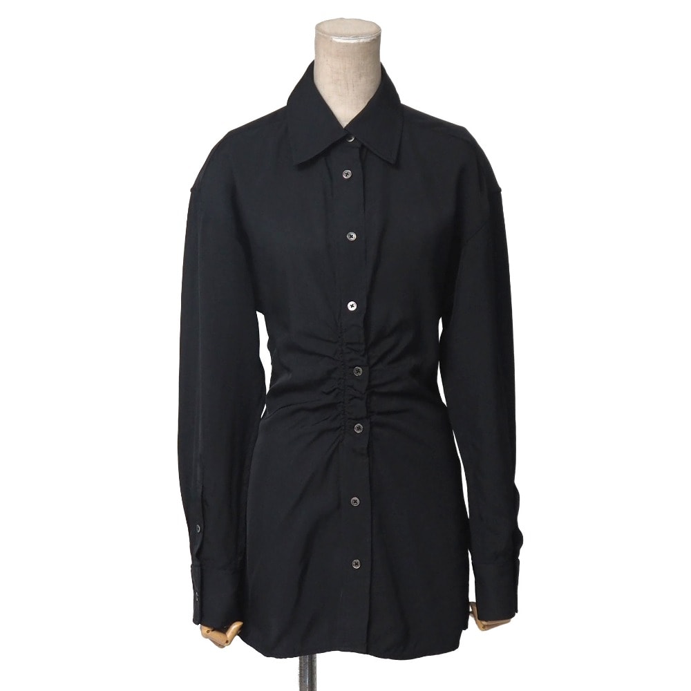 Alexander Wang アレキサンダーワン Long Sleeved Ruched Front Shirt 長袖シャツ サイズ0 シャーリング ギャザー ブランド古着【中古】20260616/RA9787