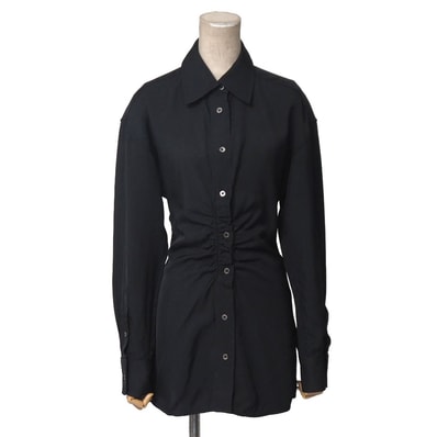 Alexander Wang アレキサンダーワン Long Sleeved Ruched Front Shirt 長袖シャツ サイズ0 シャーリング ギャザー ブランド古着【中古】20260616/RA9787