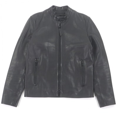 美品 コーチ ライダースジャケット ブラック メンズ XS