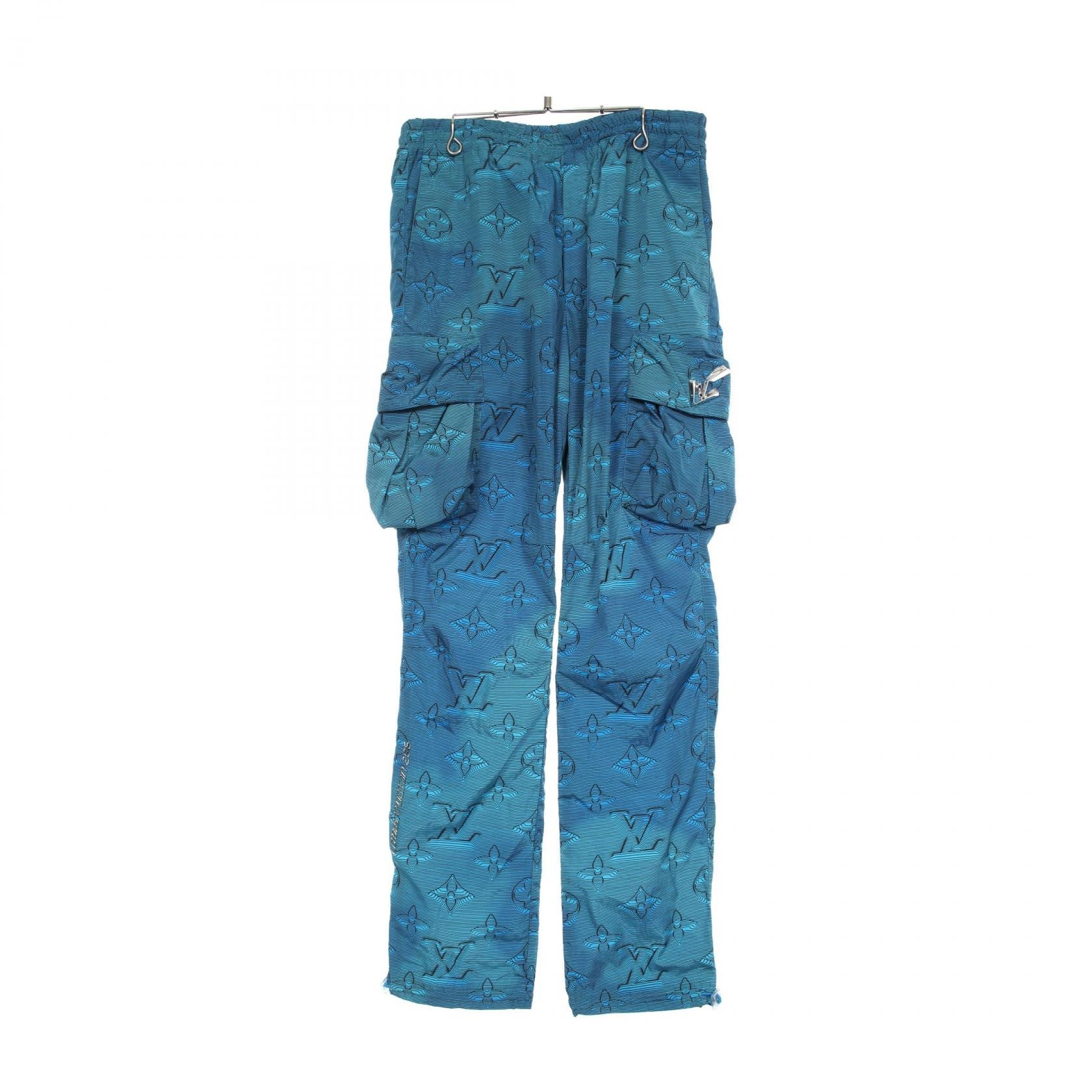ルイ・ヴィトン LOUIS VUITTON モノグラム カーゴパンツ 衣料品 ボトムス ナイロン メンズ ブルー系 【中古】