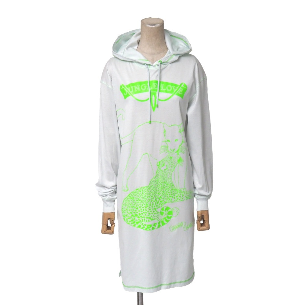 ■美品■HERMES エルメス JUNGLE LOVE ワンピース サイズ34 フーデッド アニマル 長袖 ブランド古着【中古】20260811/RB0471