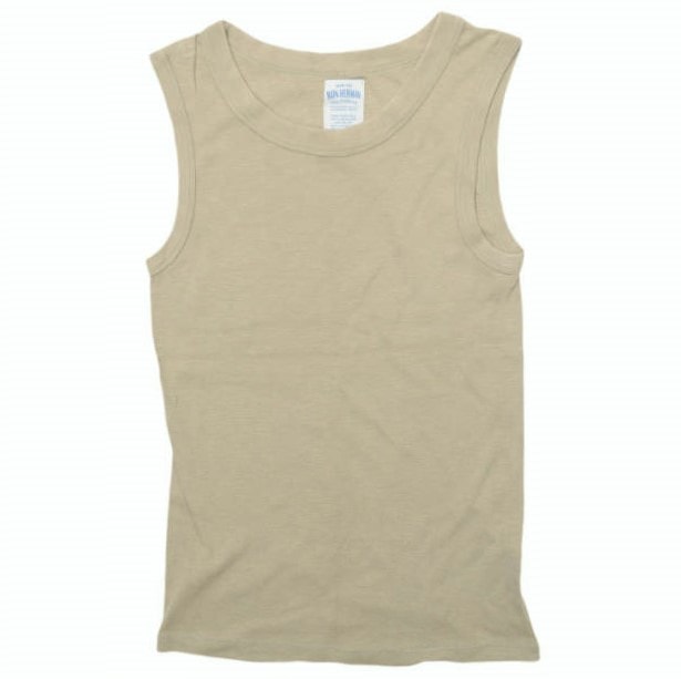 Ron Herman ロンハーマン 日本製 Supima Slub Crew Tank スーピマスラブコットン タンクトップ 3310900228 XS KHAKI トップス g28460