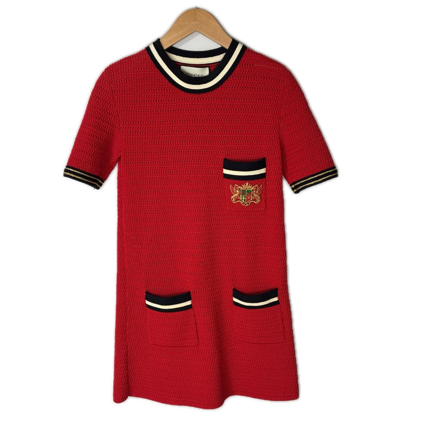 GUCCI グッチ ニットワンピース 519838-X9T02 レッド レディース  SIZE XS