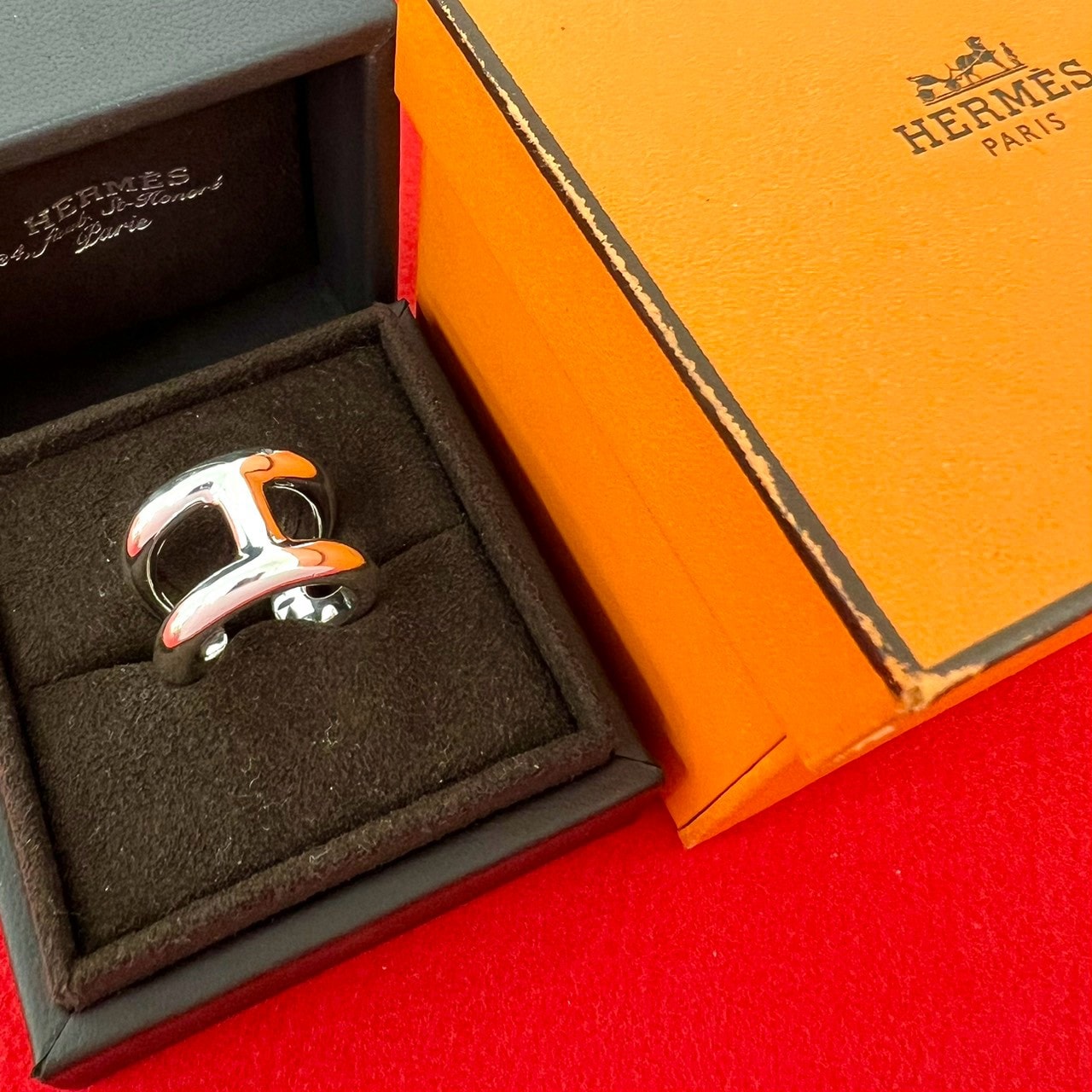 HERMES エルメス オスモズ GM リング シルバー925 リング・指輪 14号 シルバー
33666