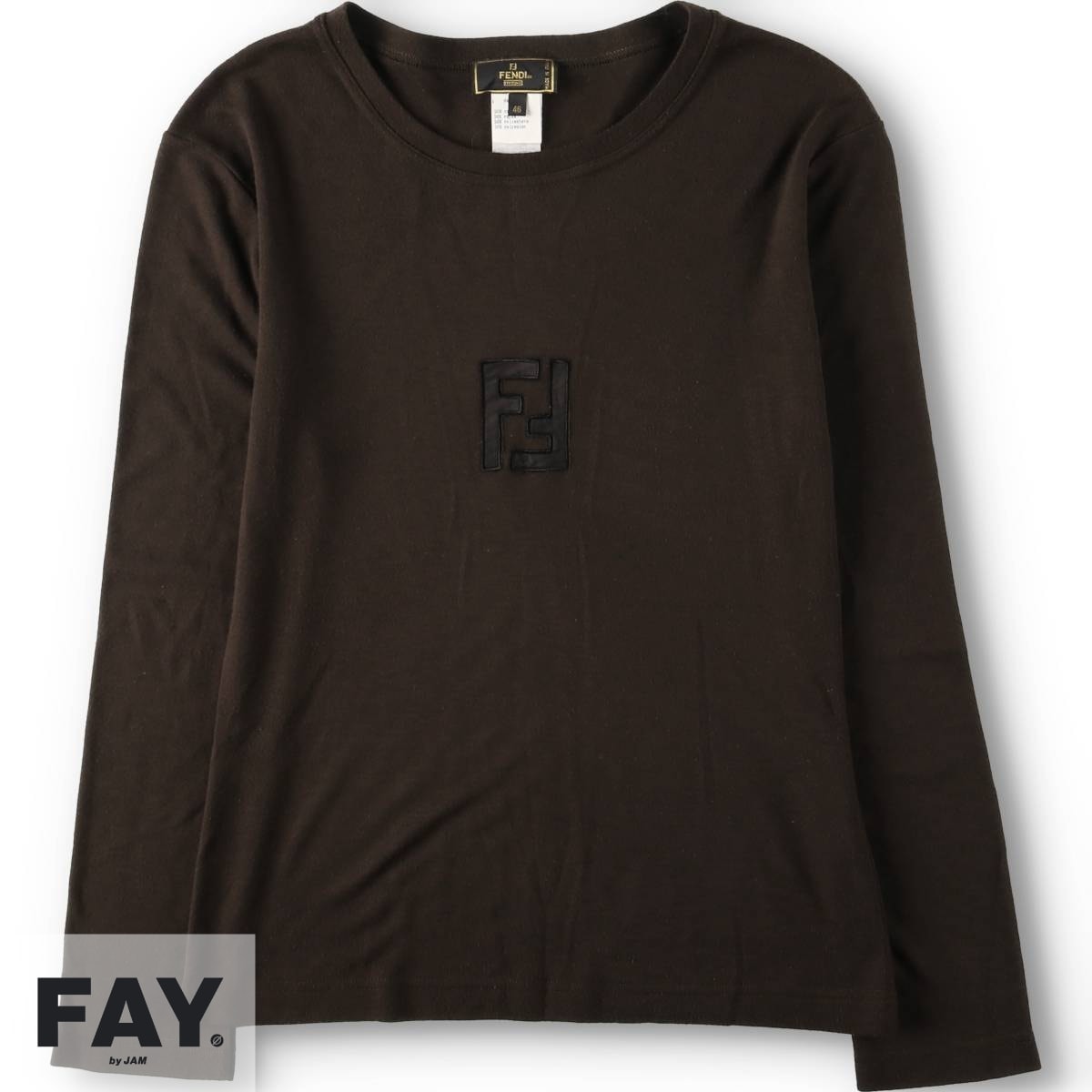 D (傷や汚れあり)】古着 90年代 フェンディ FENDI ロングTシャツ ロンT