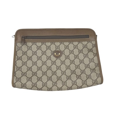 グッチ GUCCI セカンドバッグ ヴィンテージ GGスプリームキャンバス ブラウン メンズ【中古】 z11014