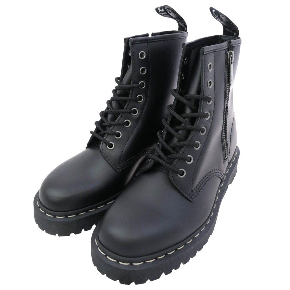 Dr.Martens ドクターマーチン ブーツ 42939001 1460 ZIP グレーステッチ BEX 8ホール ブーツ ブラック系 シルバー系 7【極上美品】【中古】