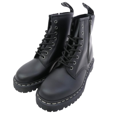 Dr.Martens ドクターマーチン ブーツ 42939001 1460 ZIP グレーステッチ BEX 8ホール ブーツ ブラック系 シルバー系 7【極上美品】【中古】