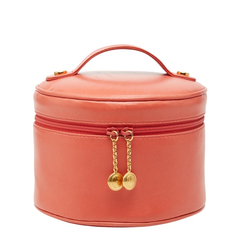 グッチ オールドグッチ バニティバッグ コスメポーチ 32 115 ピンク レザー スウェード レディース GUCCI 中古