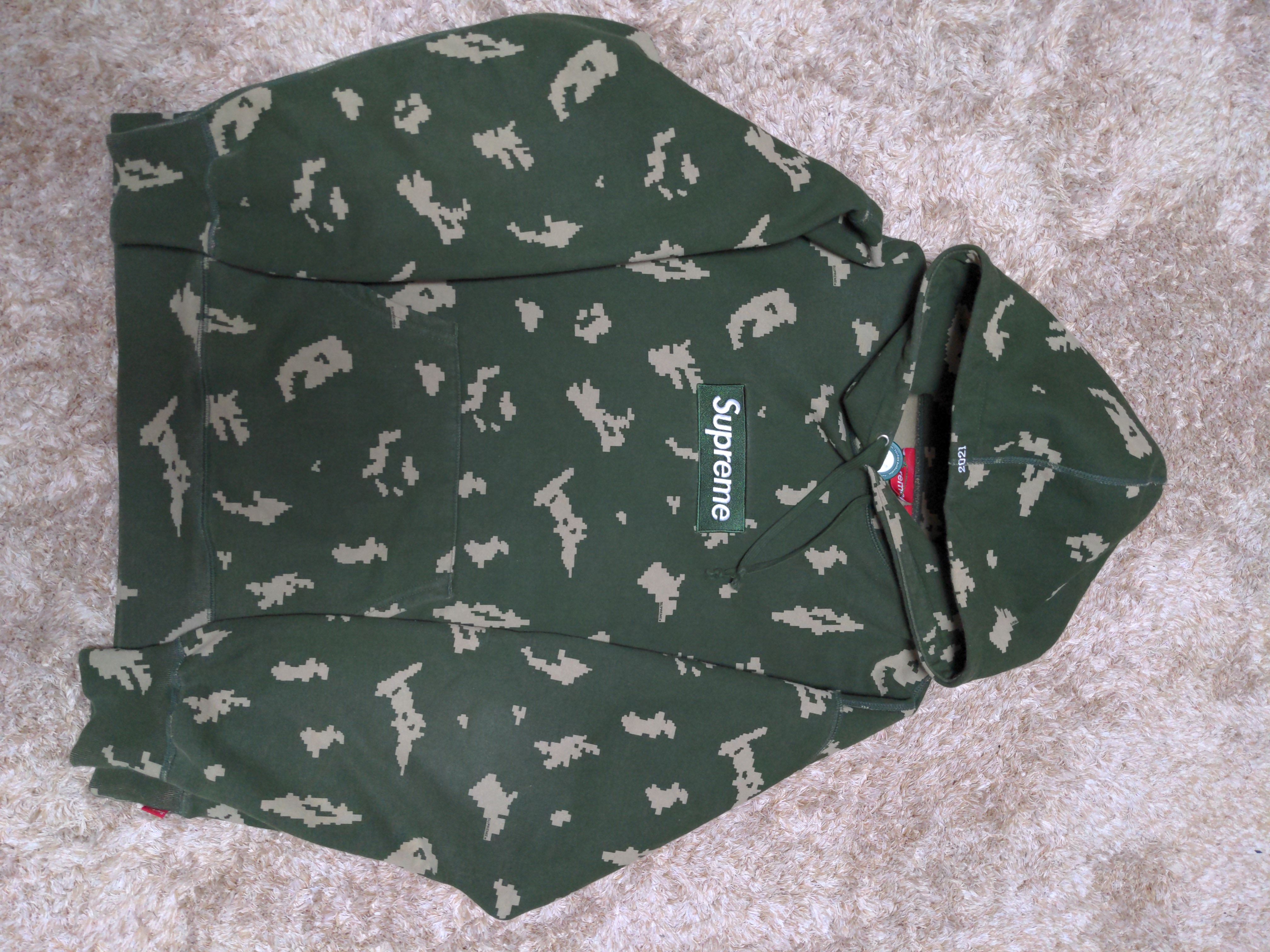 Supreme Box Logo Hooded Sweatshirt "Olive Russian Camo" (21FW)