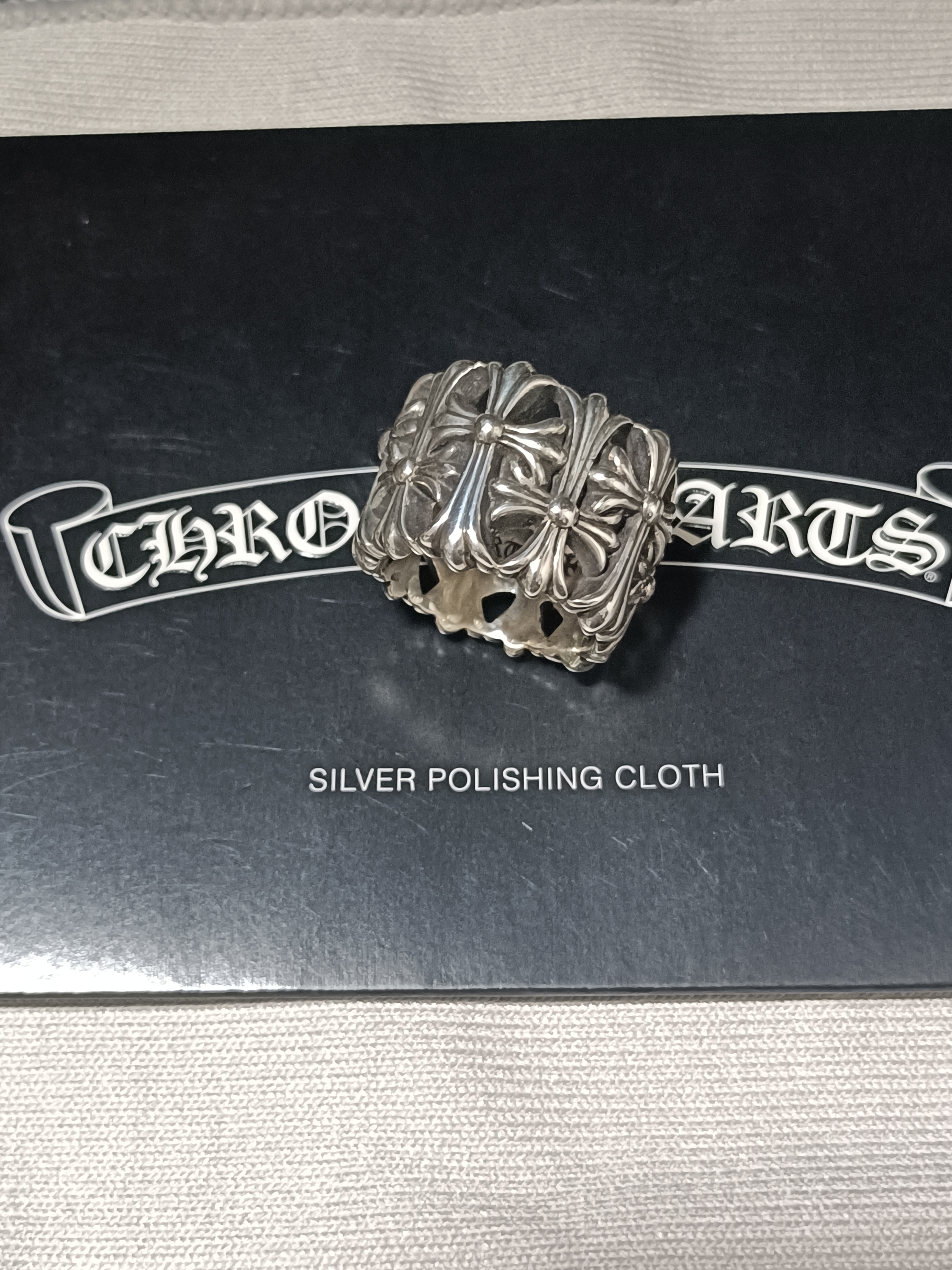Chrome Hearts Cemetery Cross RIng "Silver"