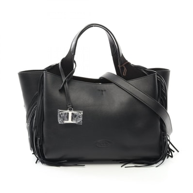 トッズ TOD'S ハンドバッグ バッグ レザー レディース ブラック系 XBWAPAFL1F0XEAB999 【中古】