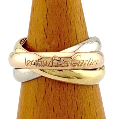 カルティエ トリニティ リング 指輪 14号 18金 K18イエローゴールド レディース CARTIER 中古