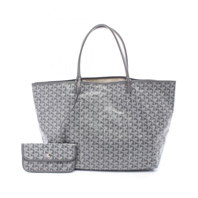 ゴヤール GOYARD サンルイGM トートバッグ バッグ PVCコーティングキャンバス レザー レディース グレー系 / ホワイト系 【中古】