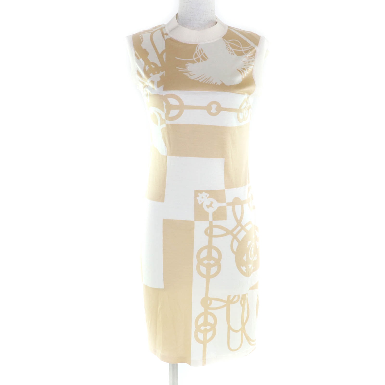 エルメス ワンピース ベージュ レディース 36 2E0500DX