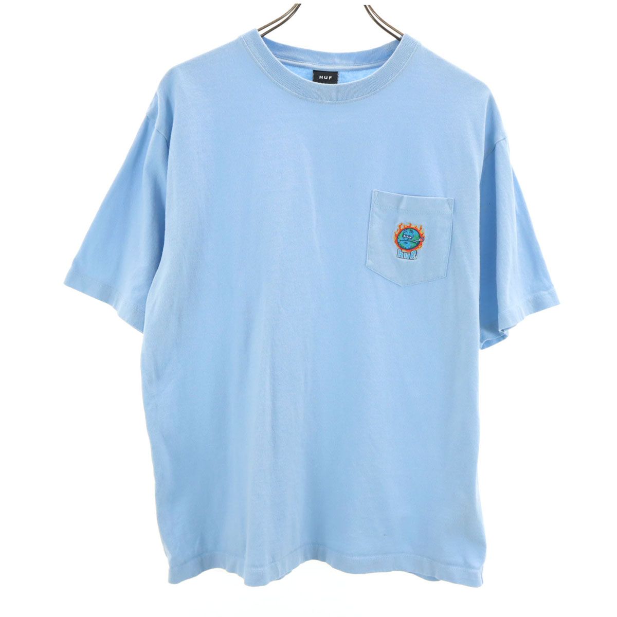 HUF ハフ 半袖 Tシャツ M ブルー系 ポケT
