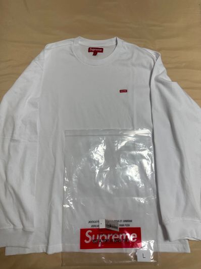 Supreme Small Box L/S Tee "White"(23FW)