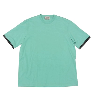 未使用品 エルメス 半袖Tシャツ ライトブルー メンズ M