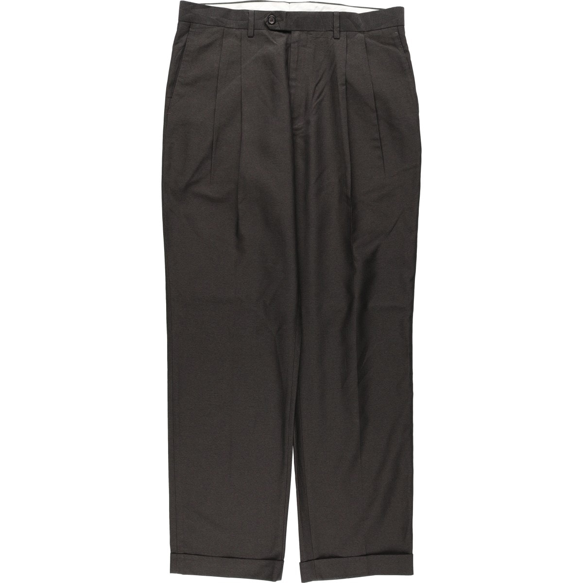古着 ラルフローレン Ralph Lauren LAUREN ローレン チェック柄 ツータック スラックスパンツ メンズw34相当/eaa643180