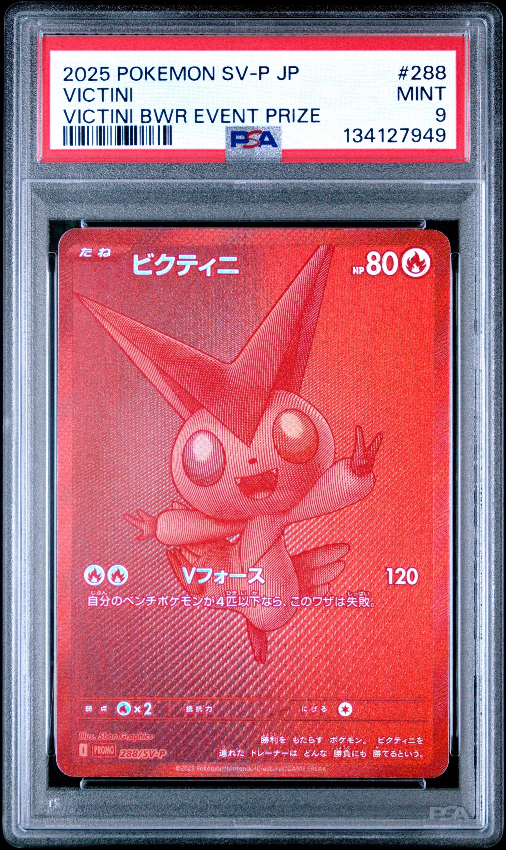 ビクティニ P [SV-P 288](プロモーションカード「ビクティニBWR争奪戦 上位賞 / おうちでブラックボルト・ホワイトフレア デッキ構築戦キャンペーン)