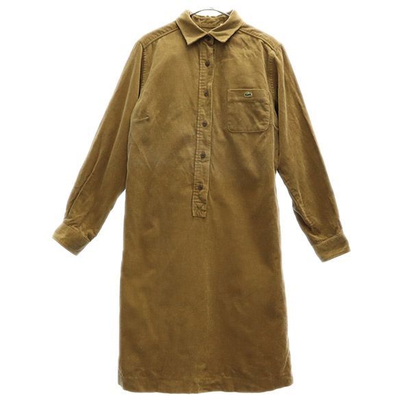 LACOSTE 長袖 コーデュロイ ワンピース