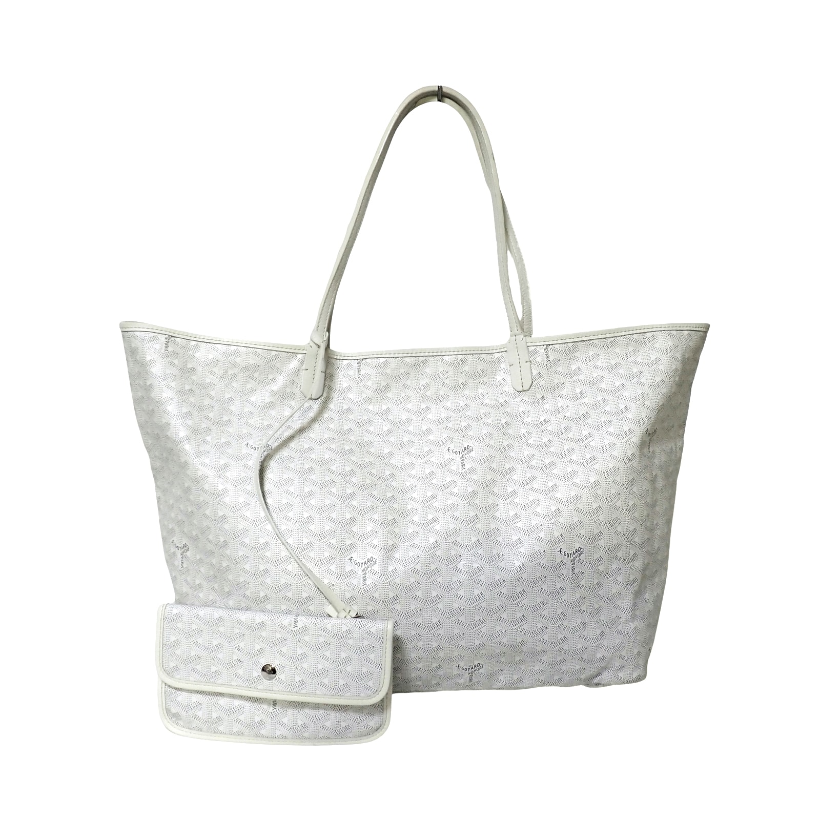 GOYARD ゴヤール  サンルイGM ホワイト ポーチ付  ホワイト  レディース トートバッグ