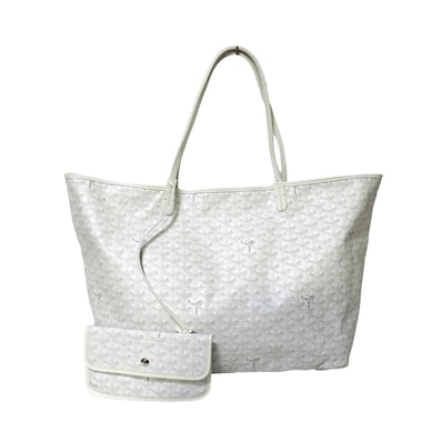 GOYARD ゴヤール サンルイGM ホワイト ポーチ付 ホワイト レディース トートバッグ