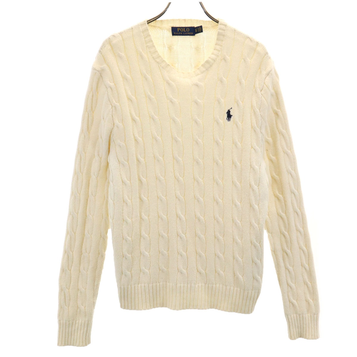 POLO RALPH LAUREN ポロラルフローレン 長袖 ニット XS ホワイト セーター