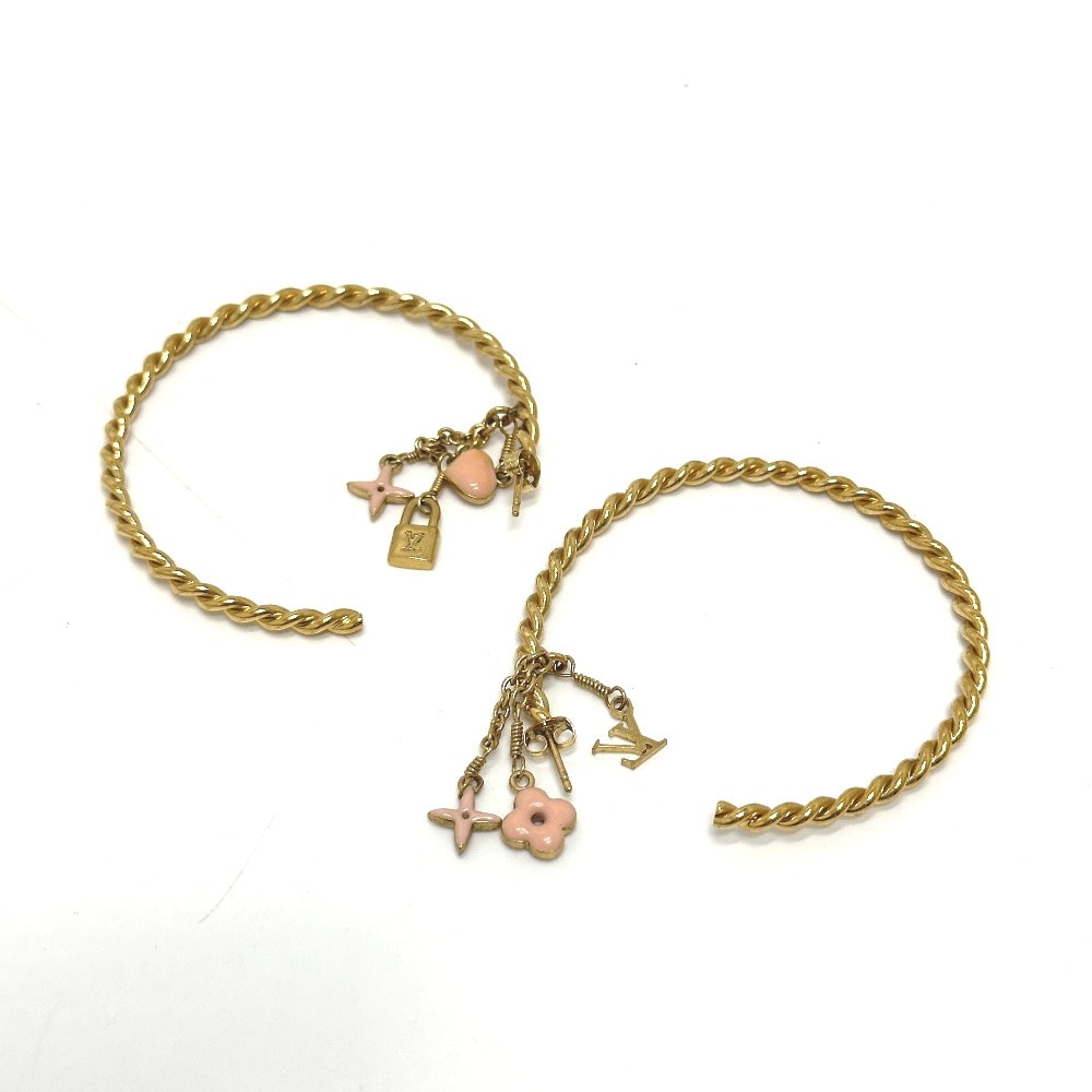 ルイヴィトン LOUIS VUITTON クレオール・スウィートモノグラム M65481 アクセサリー フープ ピアス メタル ピンク