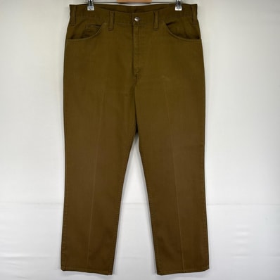 古着 70's/70年代 ヴィンテージ リーバイス Levi's パンツ チノ フレア スタプレ タロンジップ ブーツカット ブラウン系 メンズ