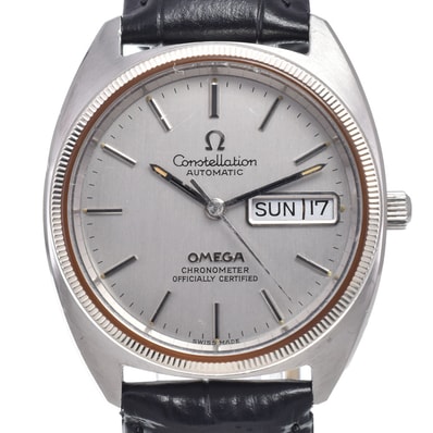 オメガ OMEGA 168.0057 ヴィンテージ コンステレーション クロノメーター 34 mm Cal.1021 シルバー 自動巻き メンズ 腕時計 N#146605
