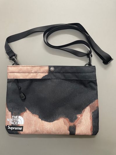 Supreme x The North Face Bleached Denim Print Shoulder Bag "Black"