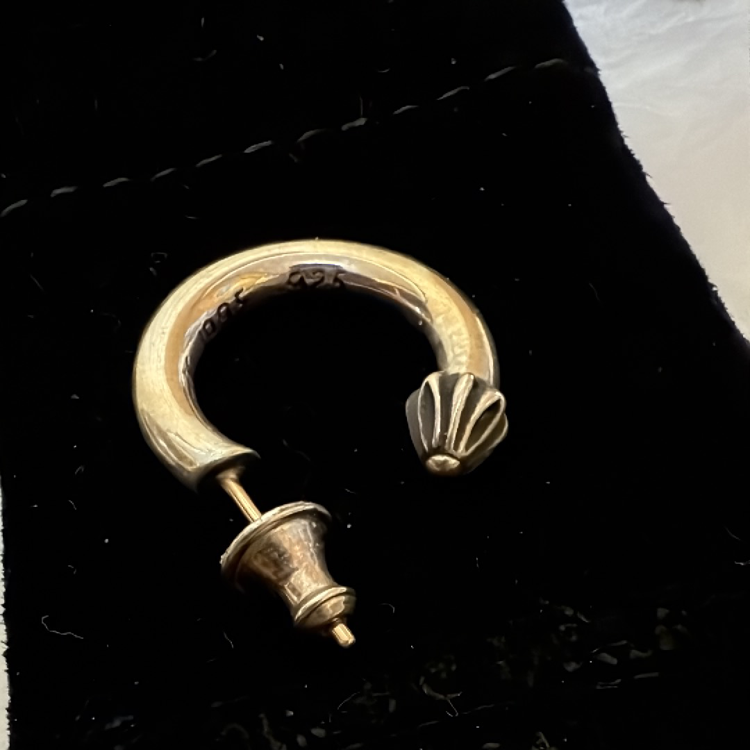Chrome Hearts Hoop Plain Earrings "Silver"