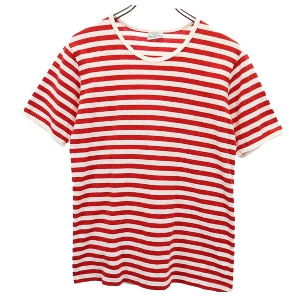 marimekko マリメッコ ボーダー 半袖 Tシャツ S レッド系