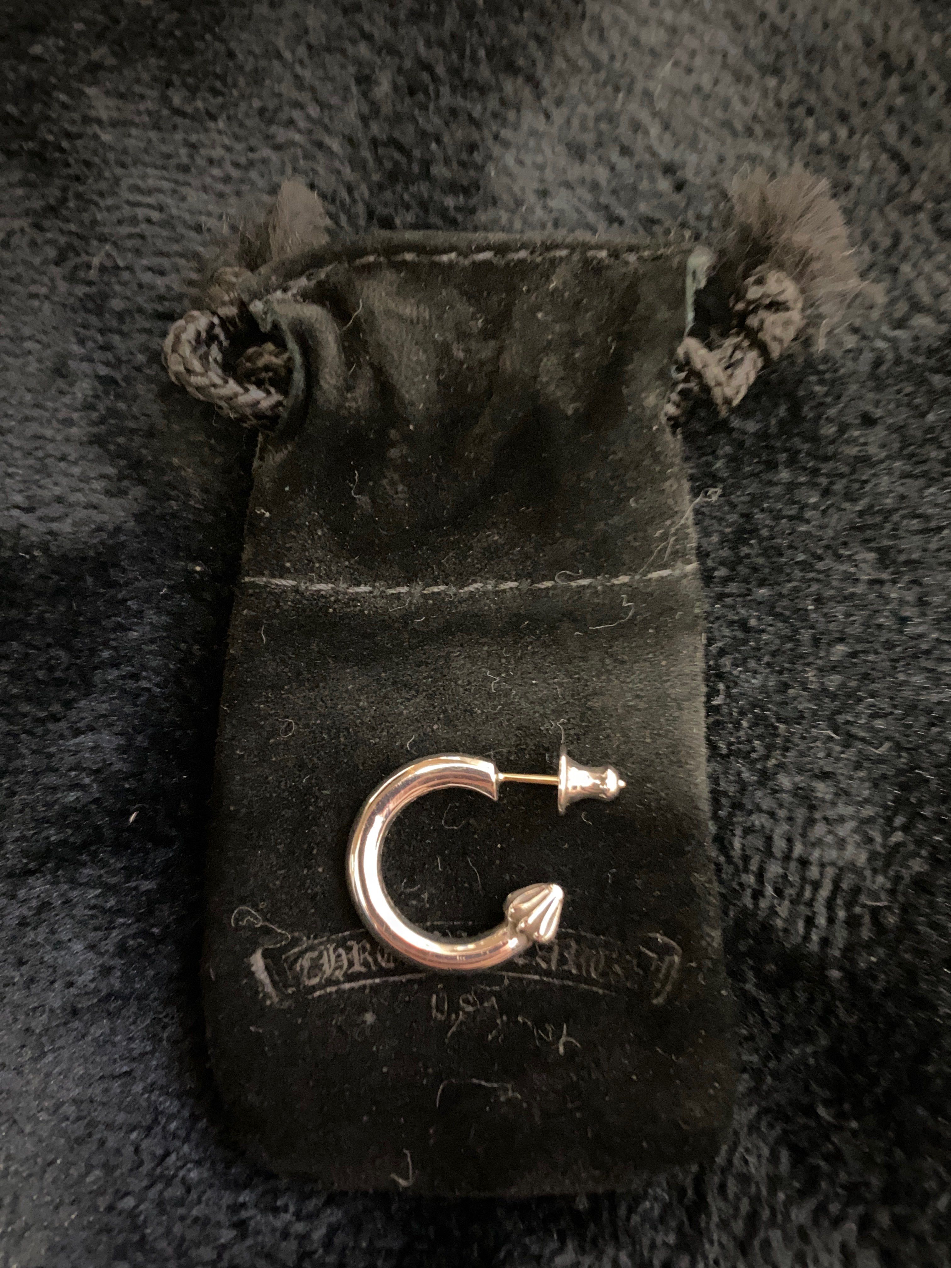 Chrome Hearts Hoop Plain Earrings "Silver"