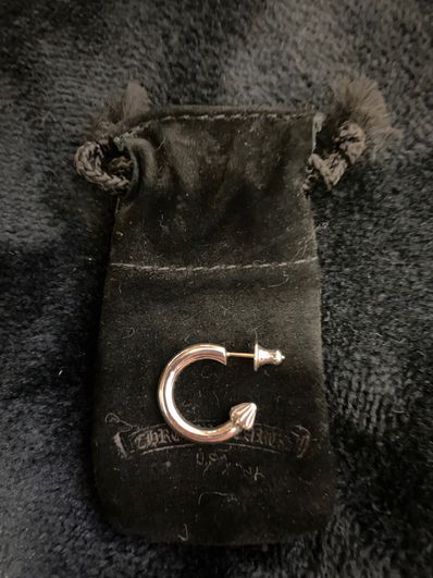 Chrome Hearts Hoop Plain Earrings "Silver"