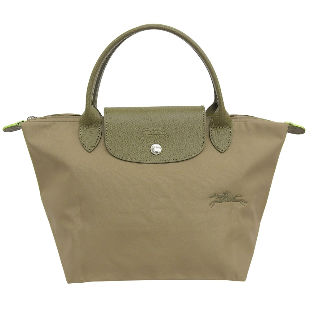 ロンシャン 美品 ル プリアージュ グリーン S トップハンドル バッグ ハンドバッグ レディース アーティチョーク L1621919M04