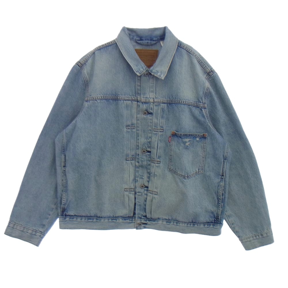 Levi's リーバイス デニムジャケット PC9-A3174-0006 TYPE I TRUCKER JACKET ダメージ加工 トラッカー デニム ジャケット ライトブルー系 XL【中古】