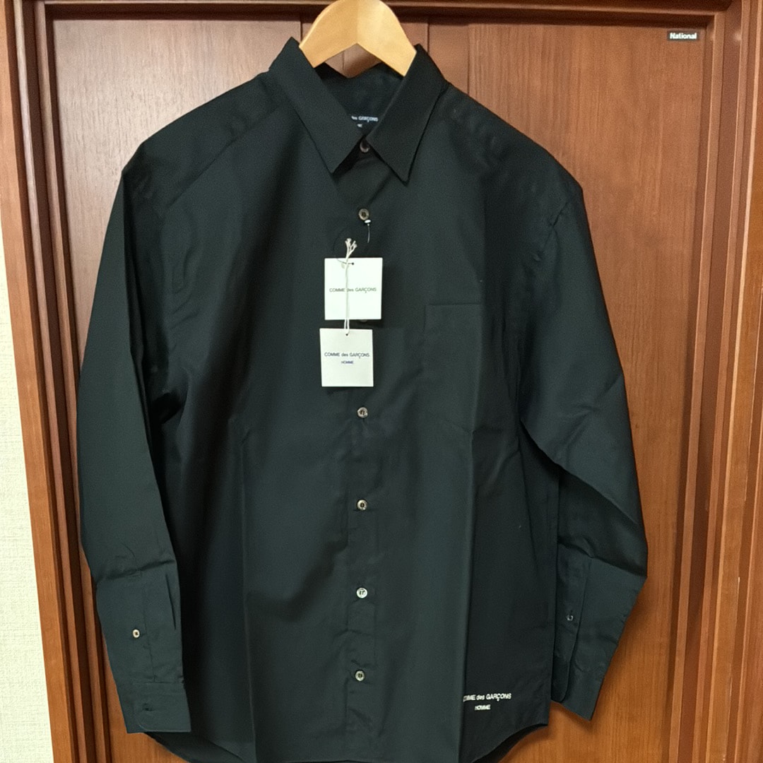 COMME des GARCONS HOMME Cotton Broad Shirts BLACK