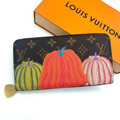 LOUIS VUITTON(ルイ・ヴィトン)LV×YK ジッピー・ウォレット 草間彌生 パンプキン モノグラム 長財布 ブラウン マルチカラー M82106【中古】