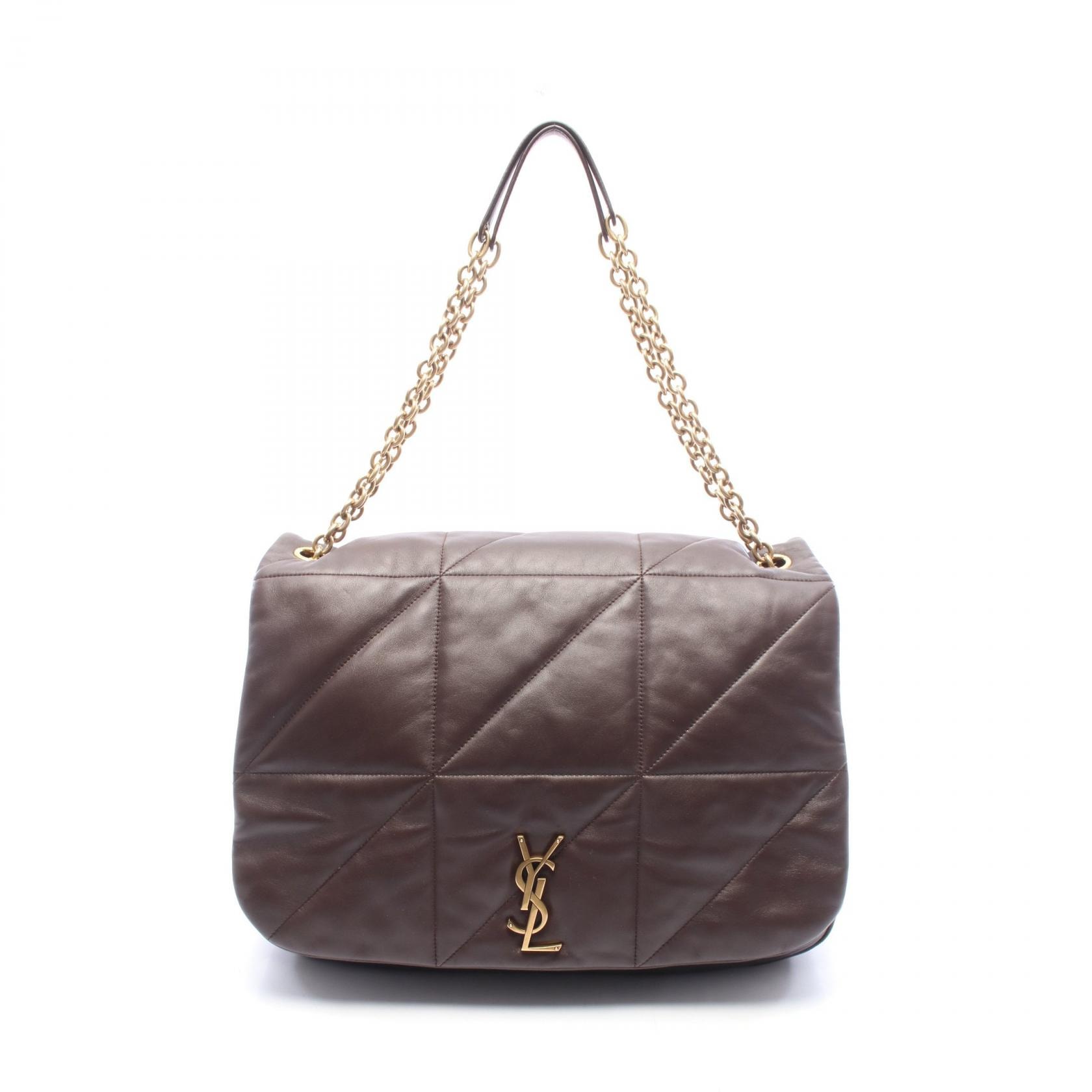 サンローランパリ SAINT LAURENT PARIS ジェイミー4.3 ラージ ショルダーバッグ バッグ ラムスキン(羊革) レディース ブラウン系 805859 【中古】