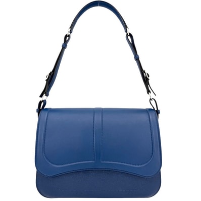 HERMES エルメス ショルダーバッグ ハーネス 肩掛け X刻印 スイフト エプソン ブルー 青 シルバー金具 レディース 2016年【中古品】