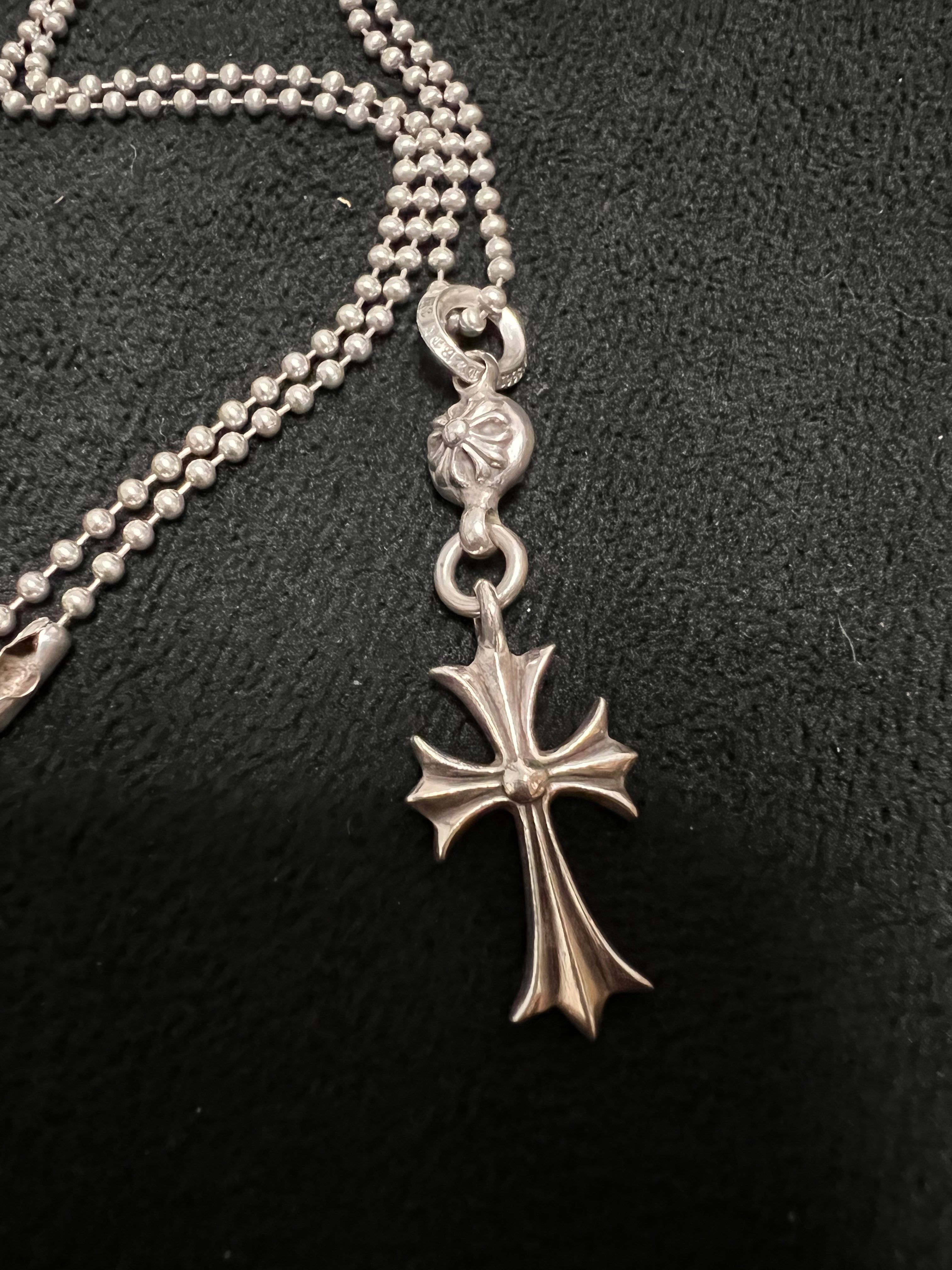 Chrome Hearts 1 Ball Tiny CH Cross Charm "Silver"