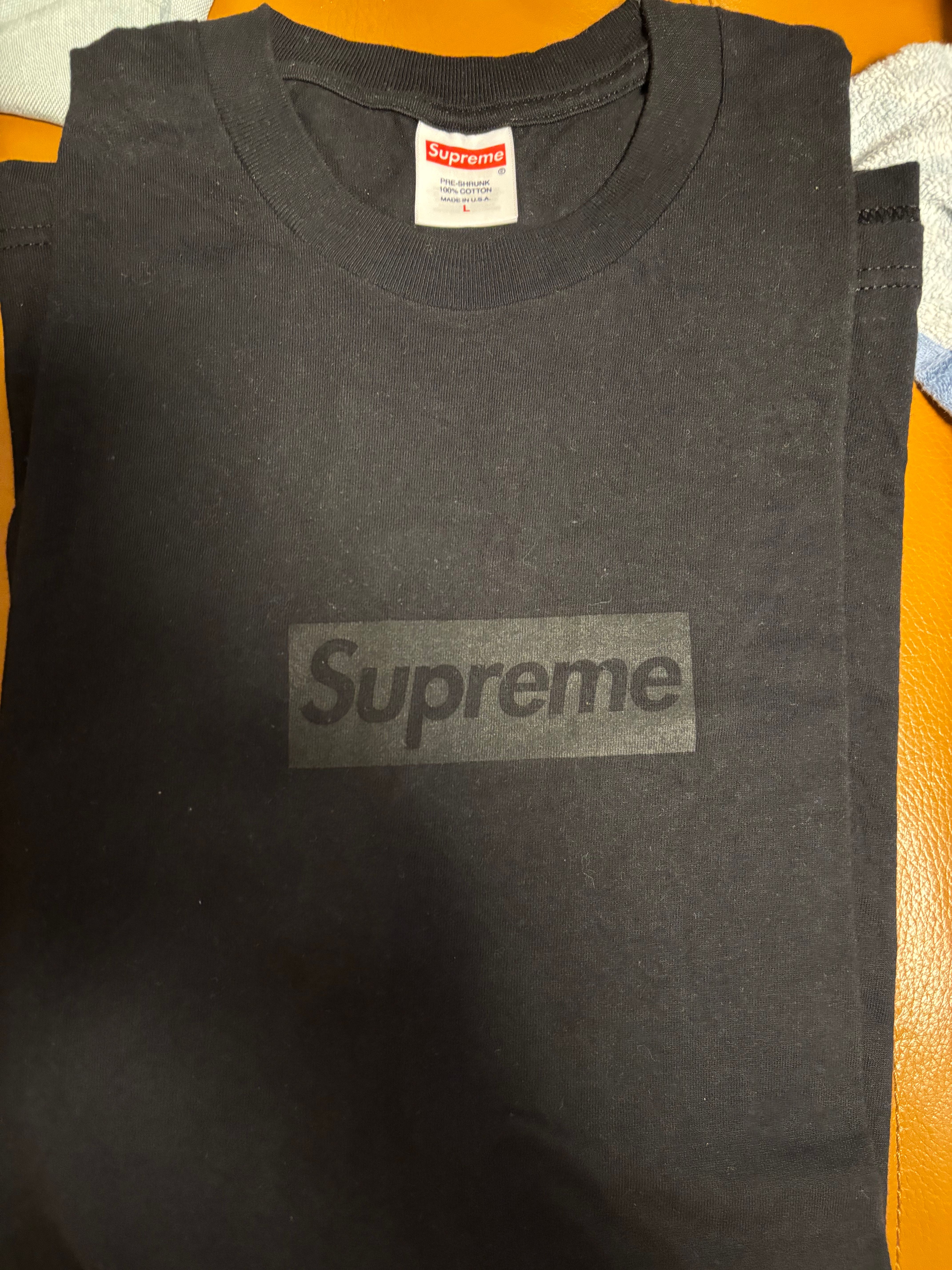 Supreme Tonal Box Logo Tee "Black"