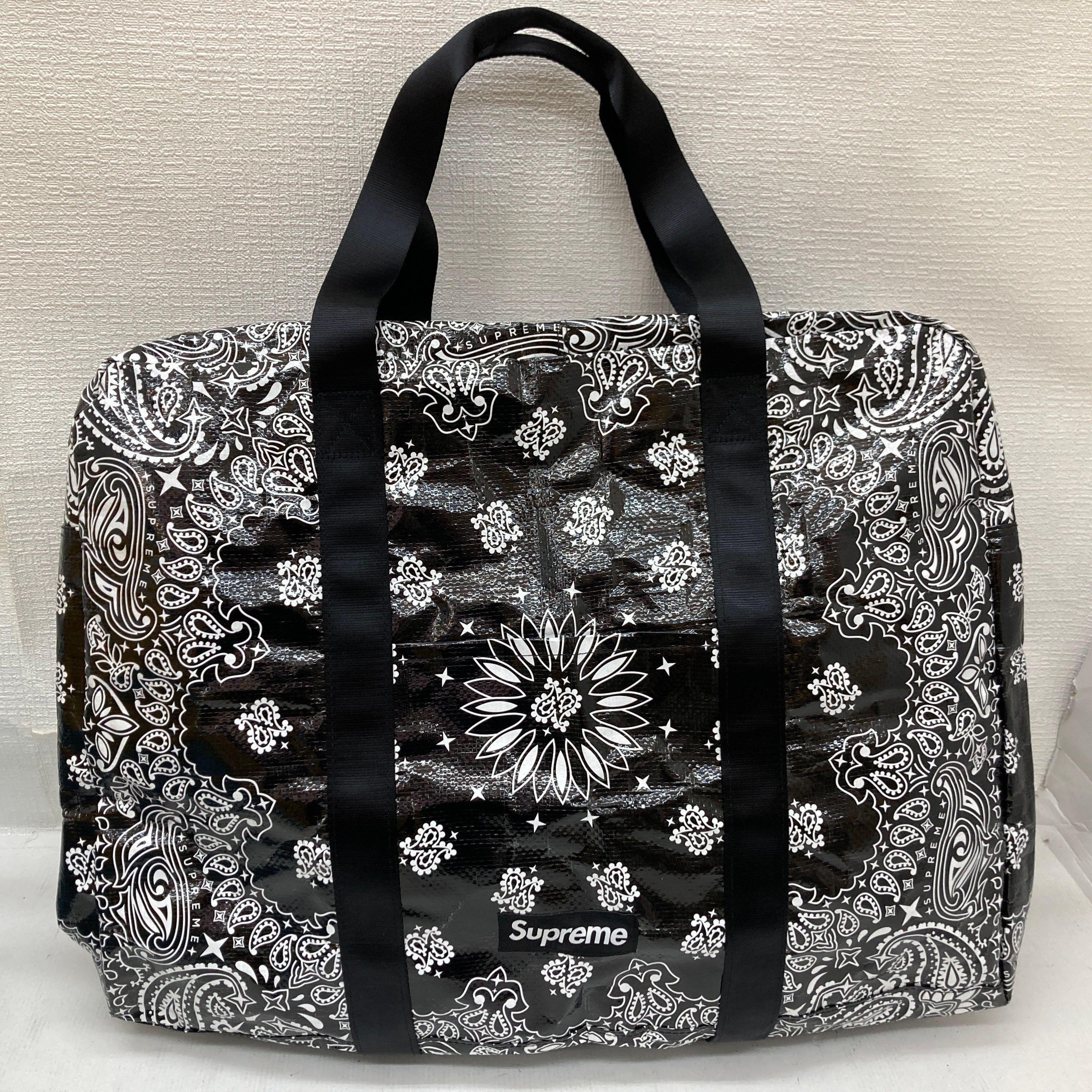 Supreme Bandana Tarp Large Duffle Bag "Black"