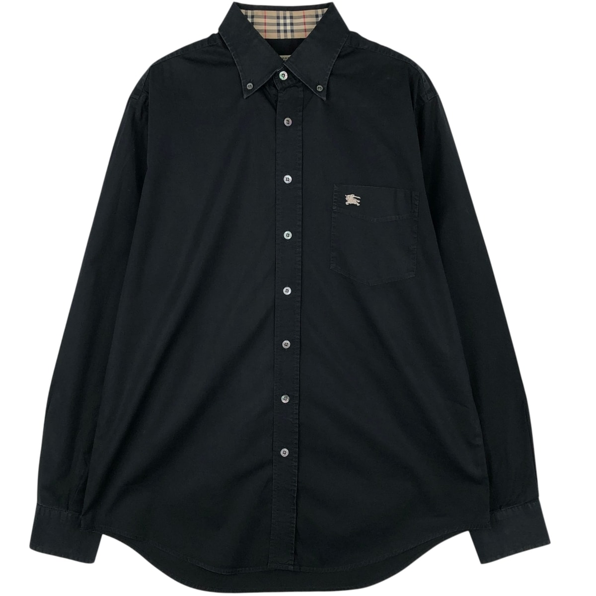 古着 バーバリー Burberry's LONDON CLASSIC FIT 長袖 ボタンダウンシャツ メンズM相当/eaa632037