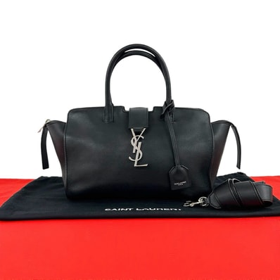 SAINT LAURENT PARIS サンローランパリ ベイビー ダウンタウン カバス レザー ショルダーバッグ ブラック
99-10