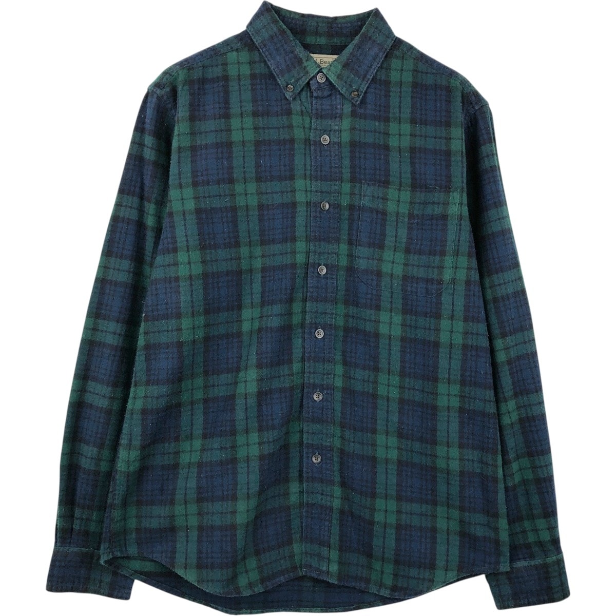 古着 エルエルビーン L.L.Bean TRADITIONAL FIT 長袖 ボタンダウン ライトネルチェックシャツ メンズS相当/eaa650500