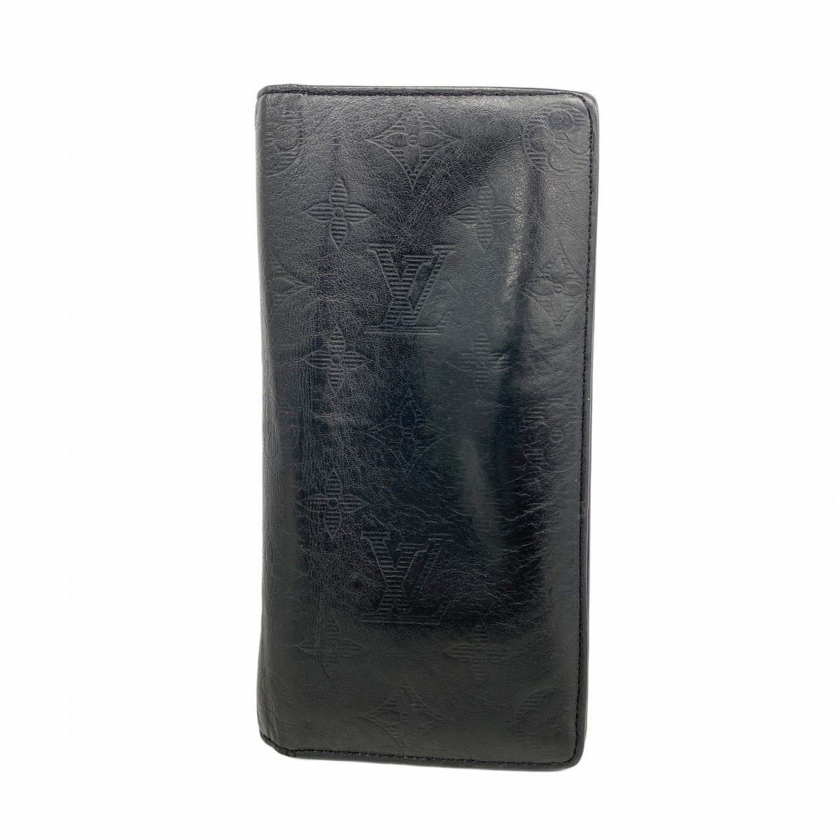 【6cd5139-k】ルイヴィトン 長財布 モノグラム・シャドウ ポルトフォイユブラザ M62900 ブラック【中古】メンズ